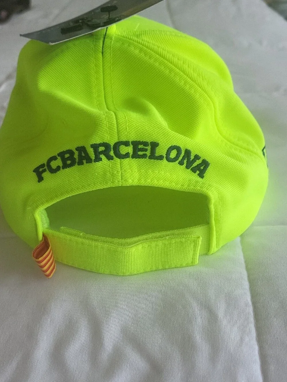 NWT FCBarcelona Official Neon Yellow Trucker Hat